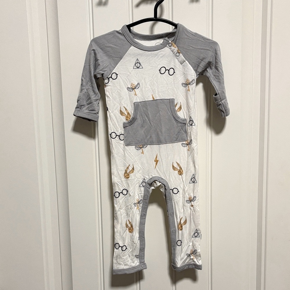 NEW KYTE BABY X HARRY POTTER ROMPER W/POCKET 0-3 ICON